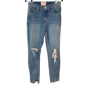 Revice Denim Distressed Open Slit Hem Lightwash Jeans Women’s Size 29
